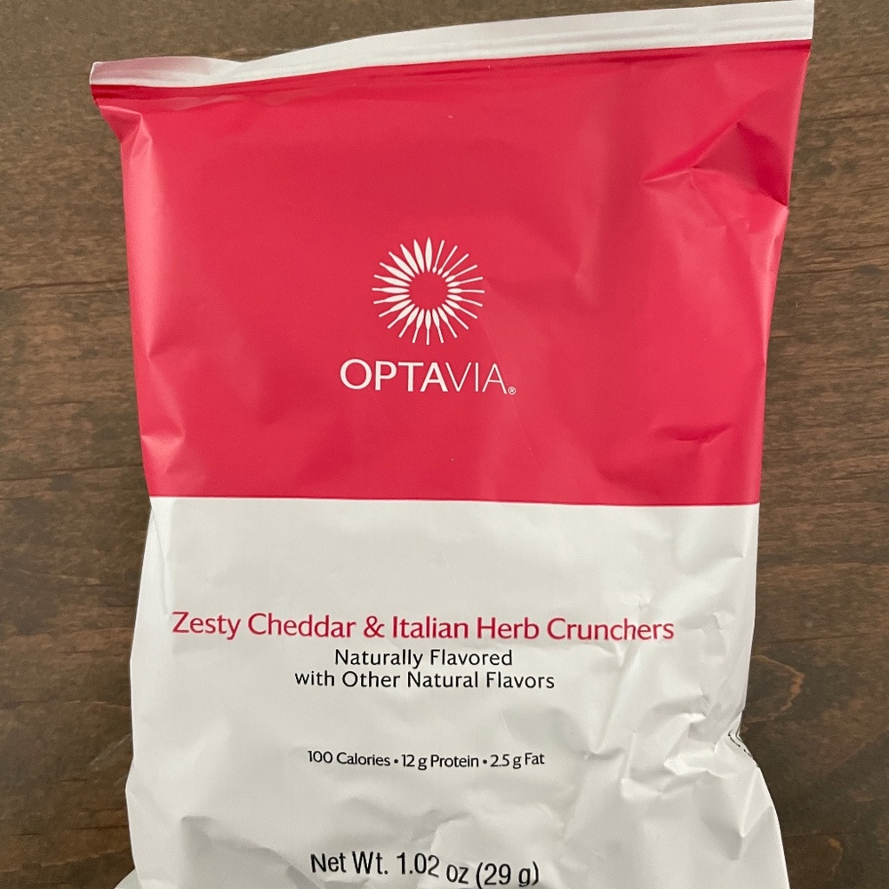 4 Packages Optavia Zesty Cheddar & Italian Crunchers